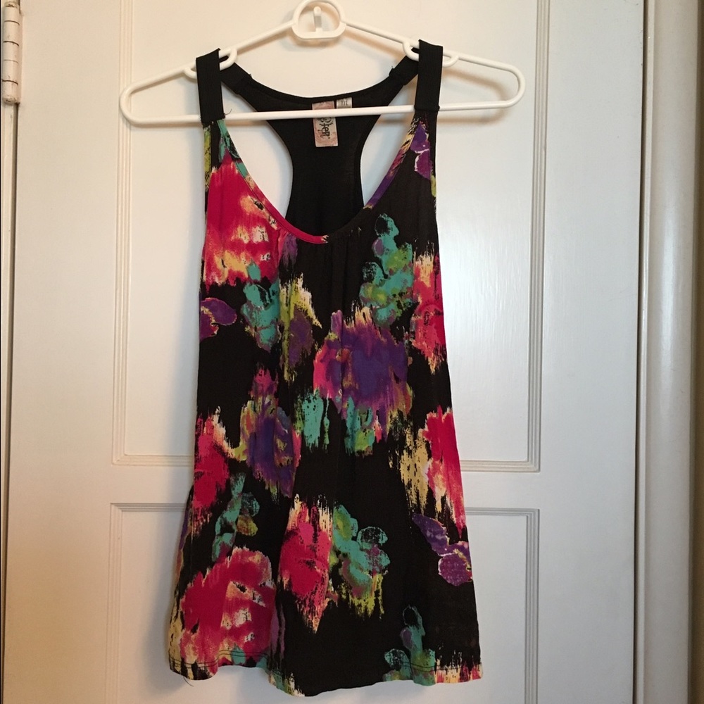 Floral racer back tank