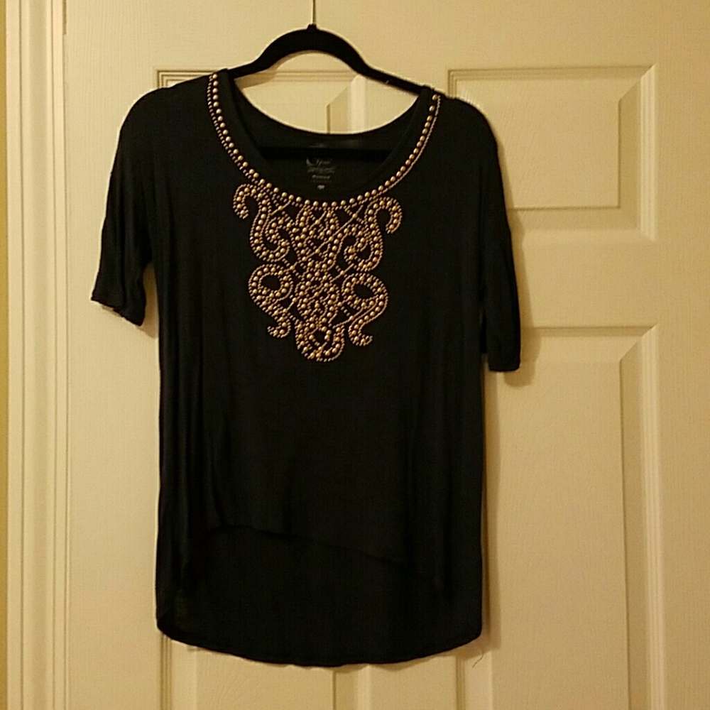 Earl Jean Navy blue high low shirt