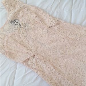 Lace Mini Dress with Side Cut-outs