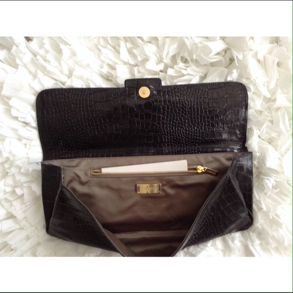 L.K. Bennet Black Croc Clutch ❤️ - Picture 6 of 8