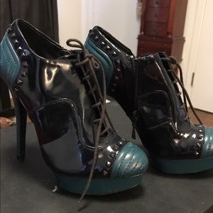 Rachel Roy Colorblock Studded Heels