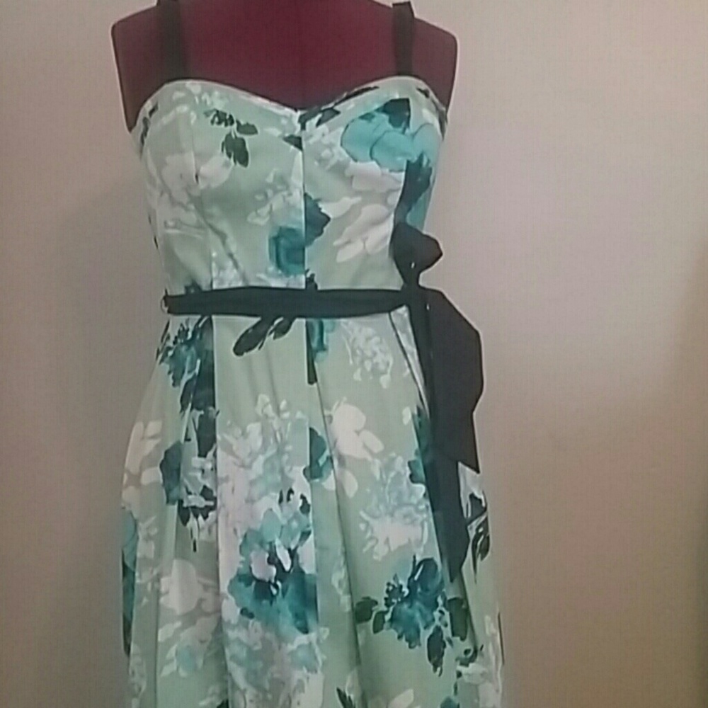 Green Floral Dress
