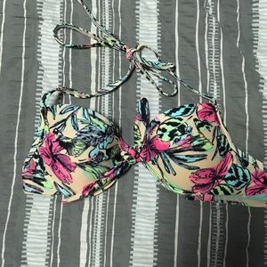 Floral bikini top