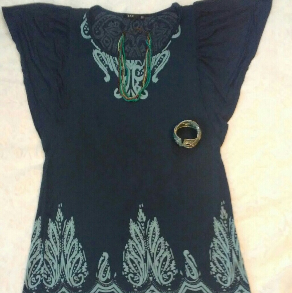 Boho blue shirt