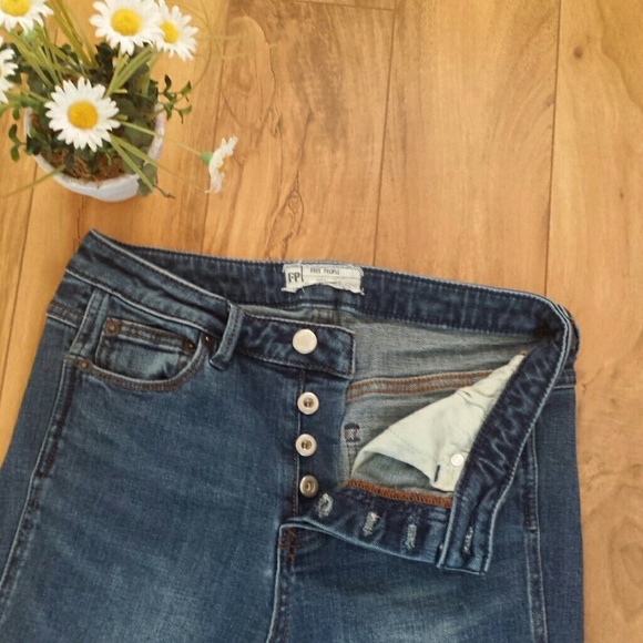 free people button fly jeans