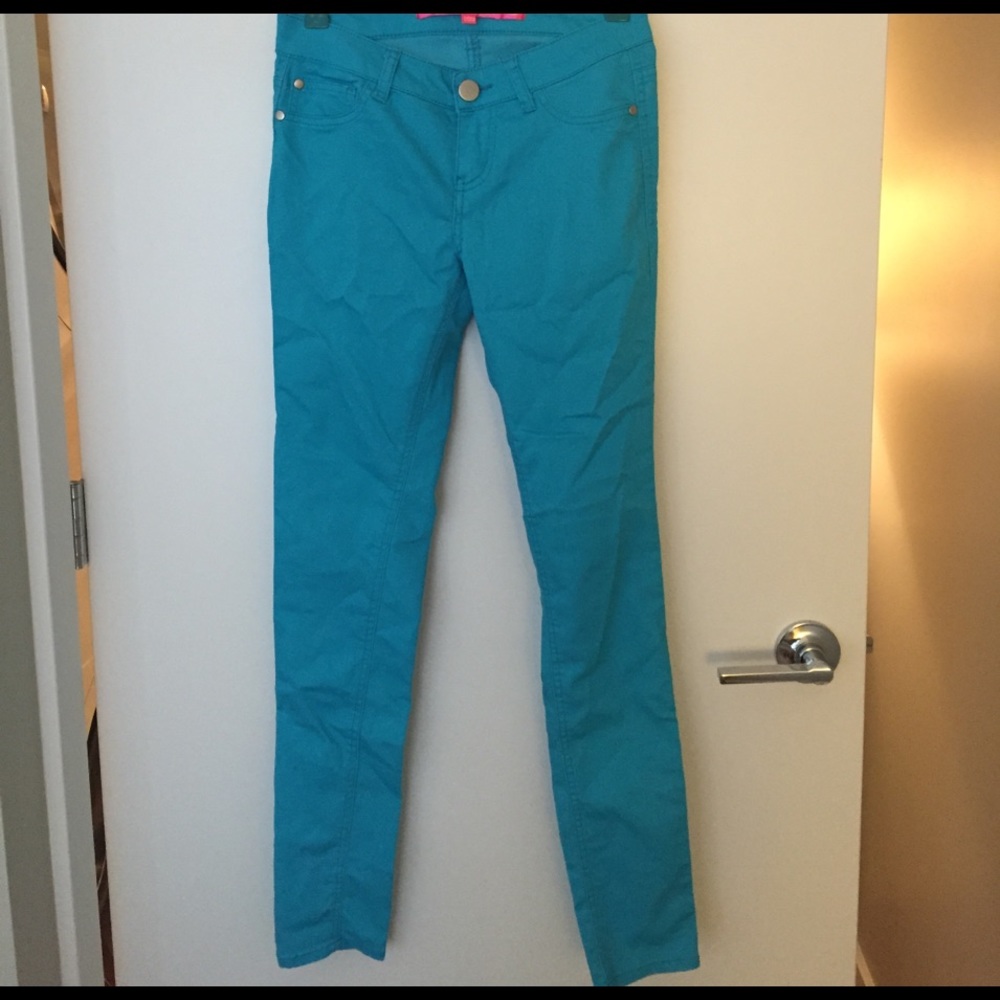 Turquoise jeggings - NEVER WORN