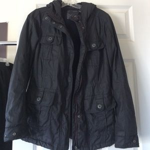 Vans black hooded coat