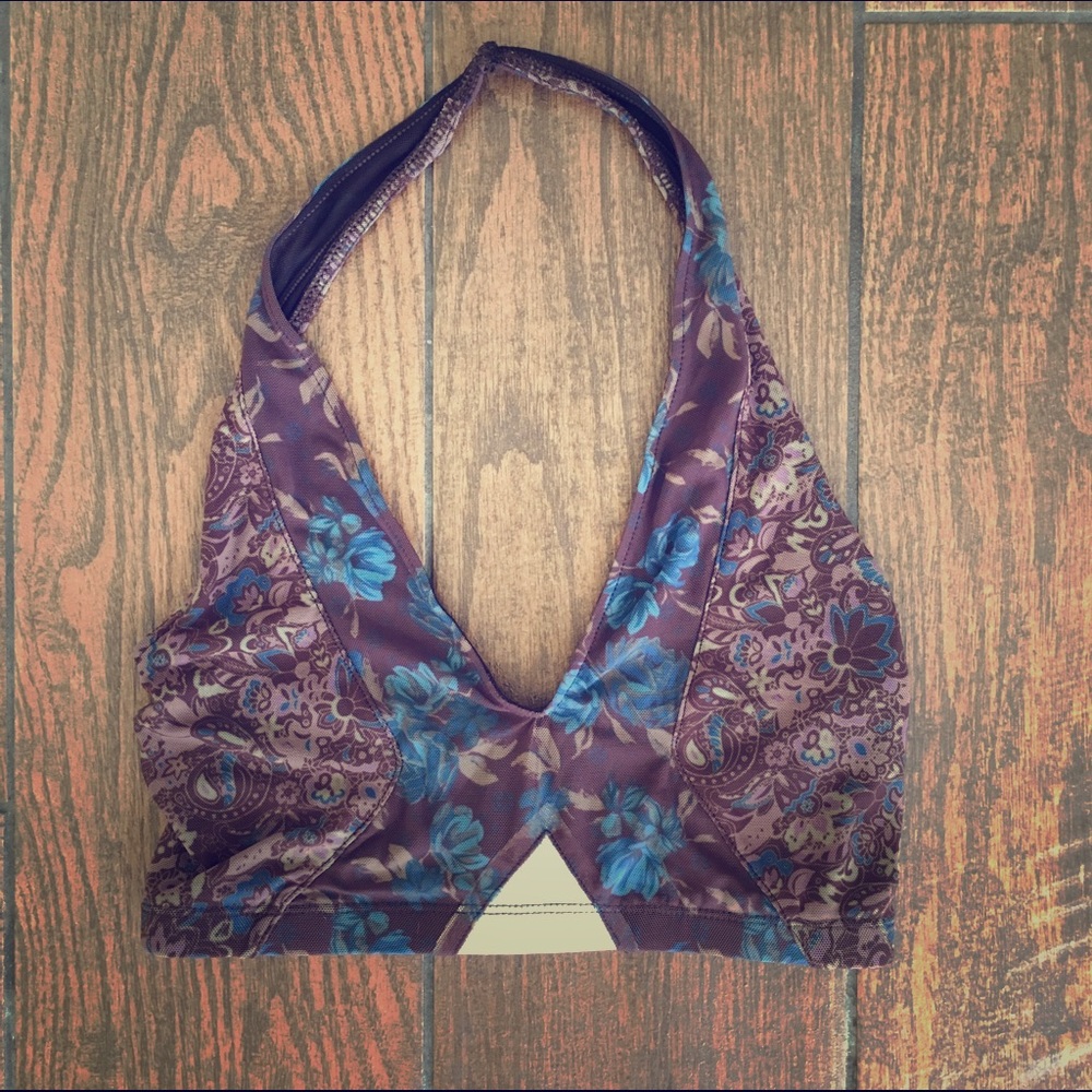 Out From Under floral halter bralette