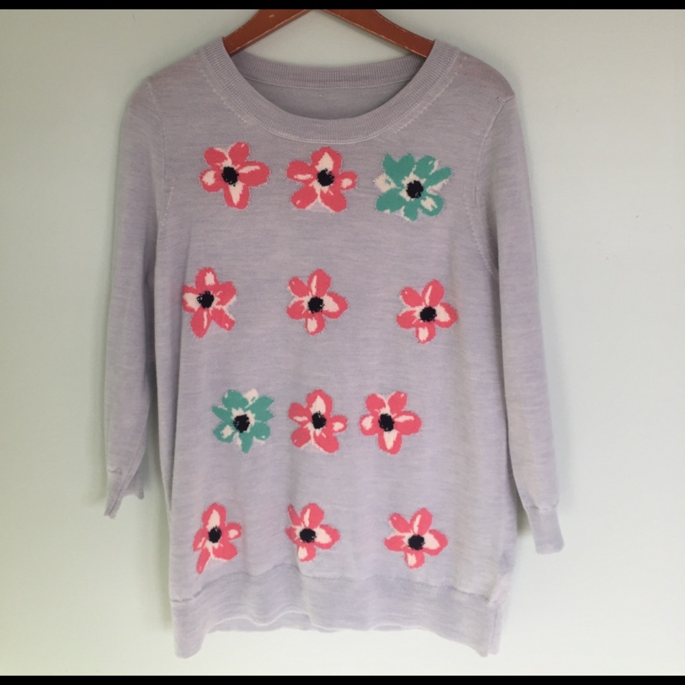 JCrew floral sweater