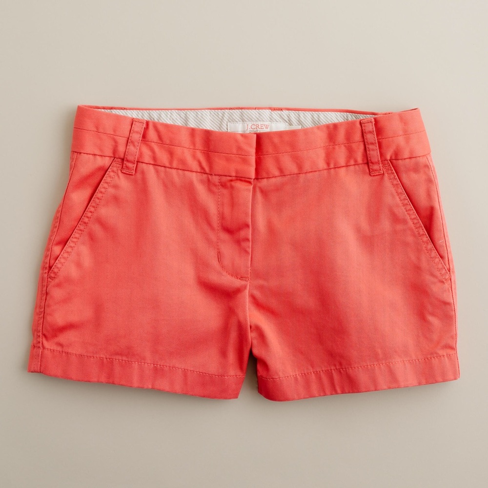 Orange J Crew 3" Shorts