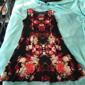 RN Studio Red Floral Dress