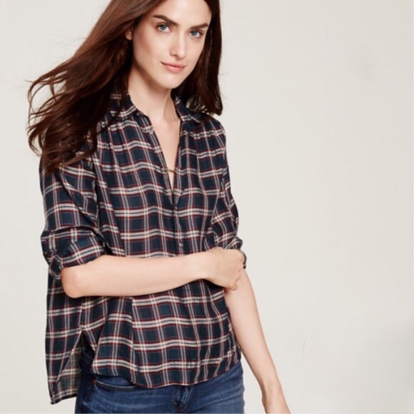 loft plaid top