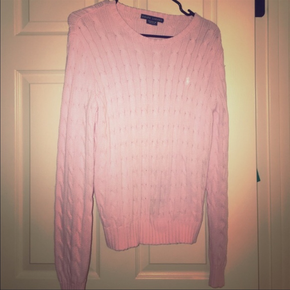 Polo Ralph Lauren Pink Cable Knit Sweater