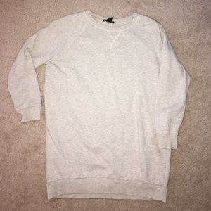 H&M Sz Med Cream Heathered Tunic Sweatshirt
