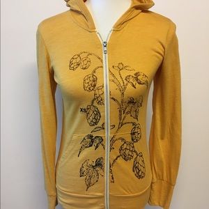 HOPS Alternative Apparel Eco-zip t-shirt hoody