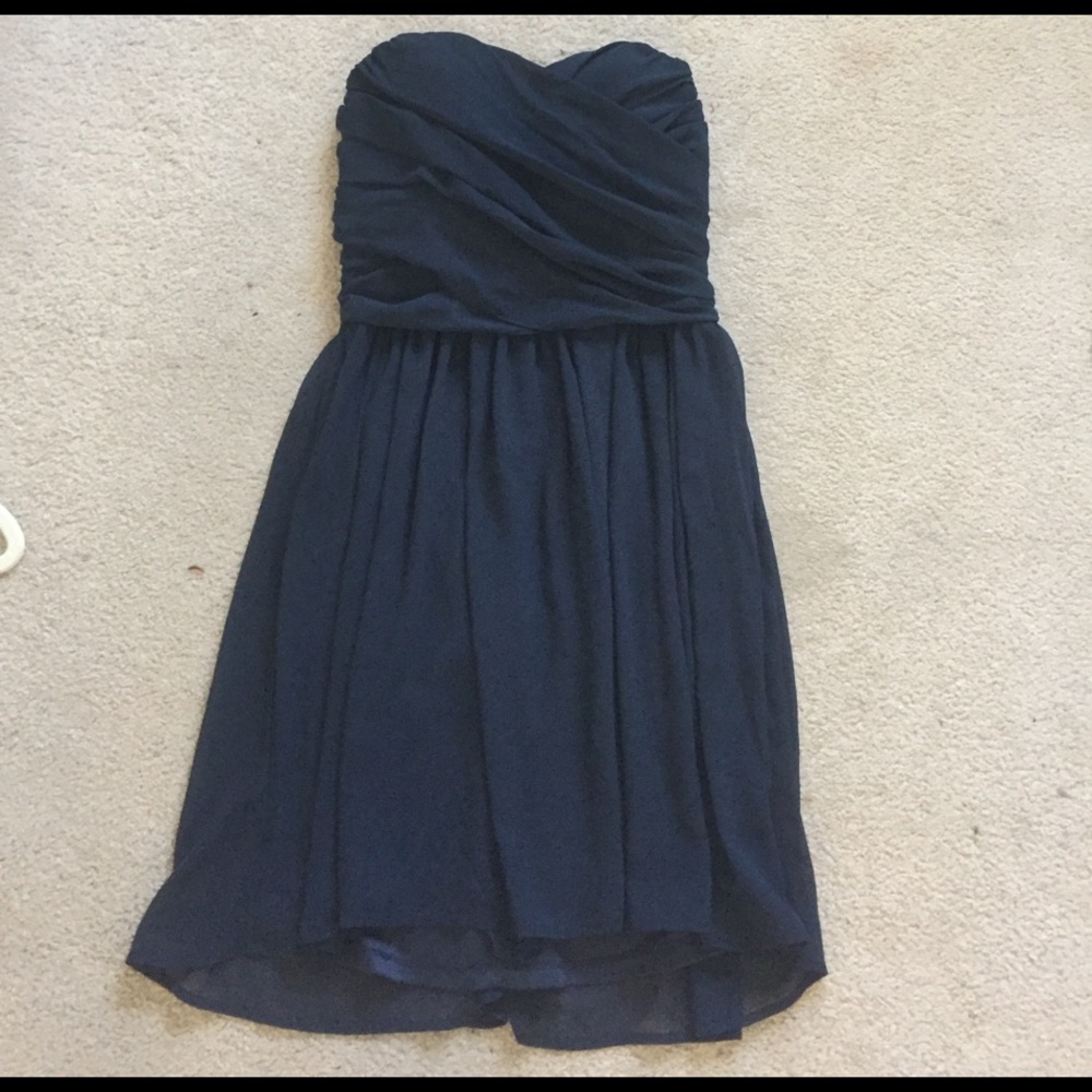 Navy Formal Strapless Dress