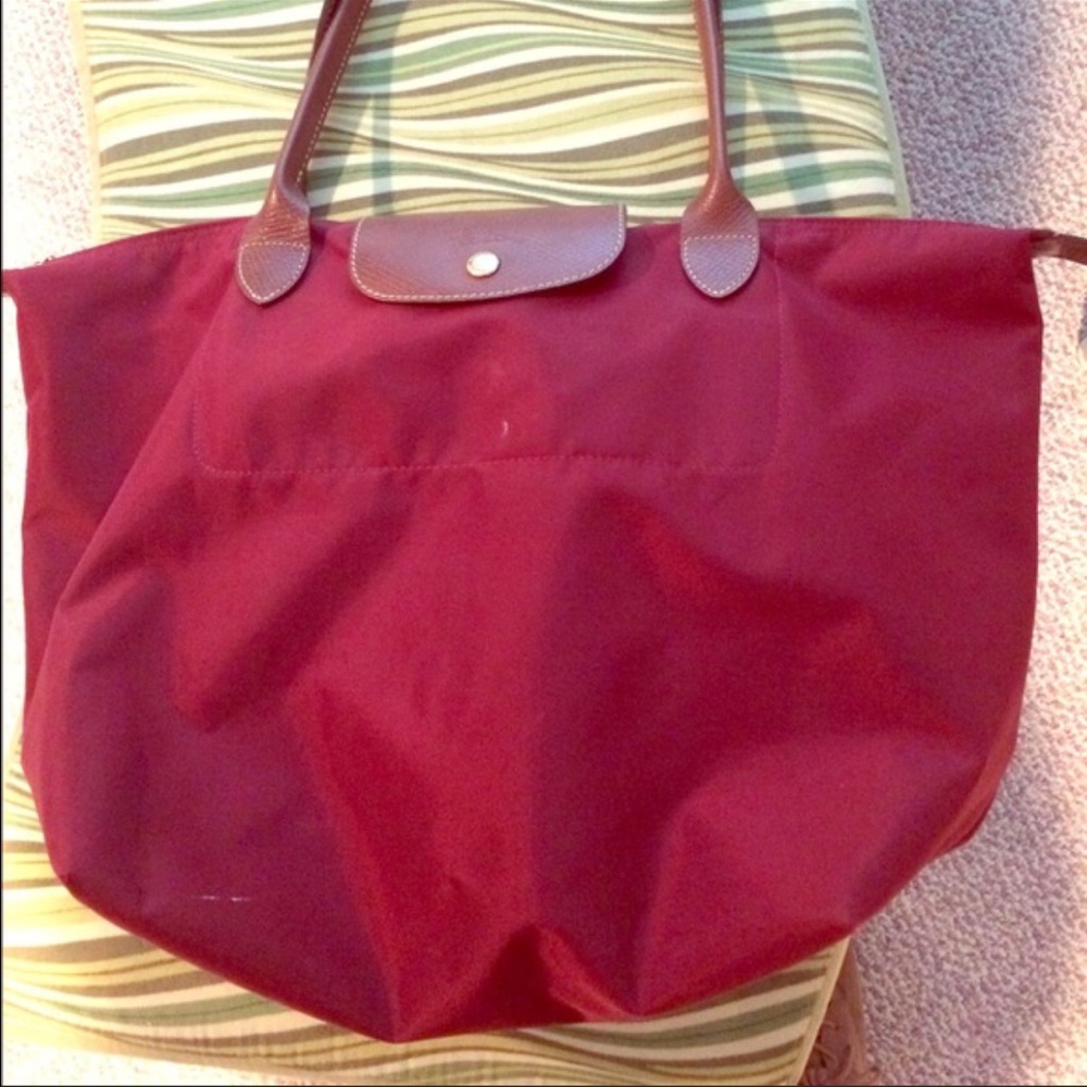 Longchamp Large Red Tote in Le Pliage