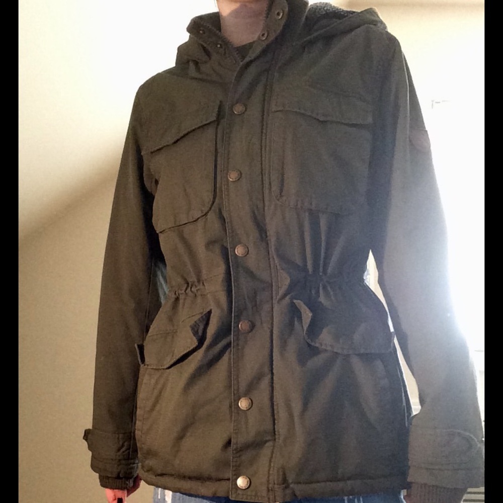 Olive Green Roots Canada Winter Coat