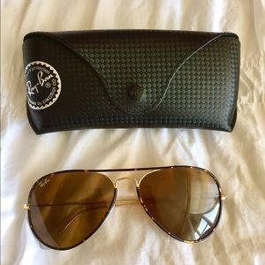 Raybans Tortoiseshell Women's Aviator sunglasses