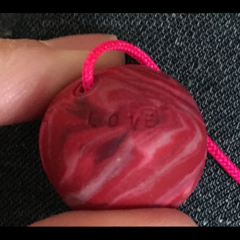 Red & Pink LOVE Ball Necklace