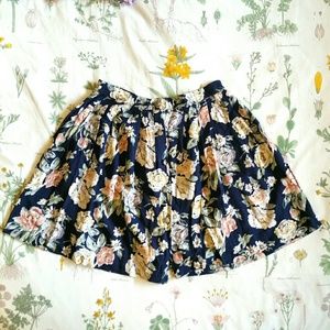 Vintage 90's High-waisted Floral Skirt