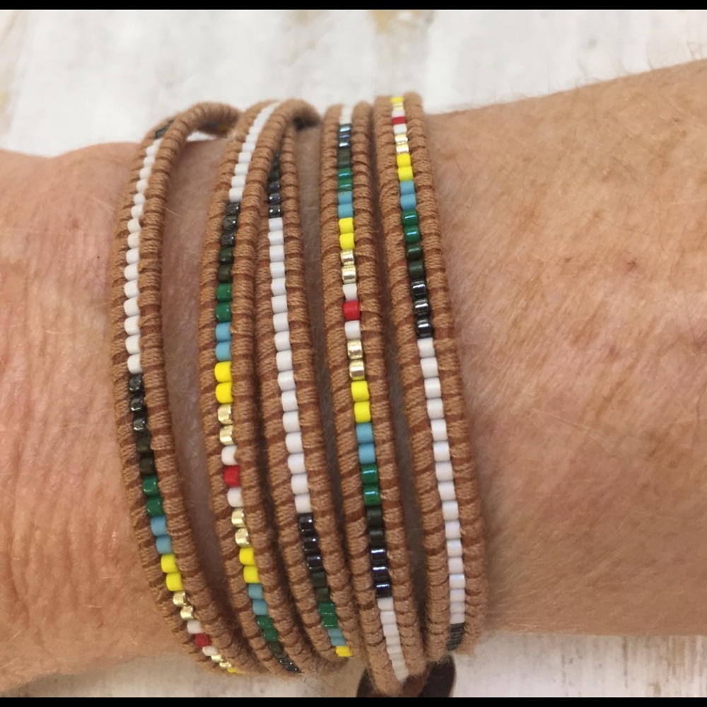 Chan Luu 5 wrap multicolored bracelet