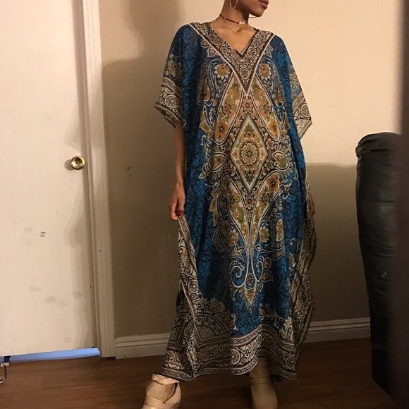 Sheer Blue Kaftan - Picture 1 of 1