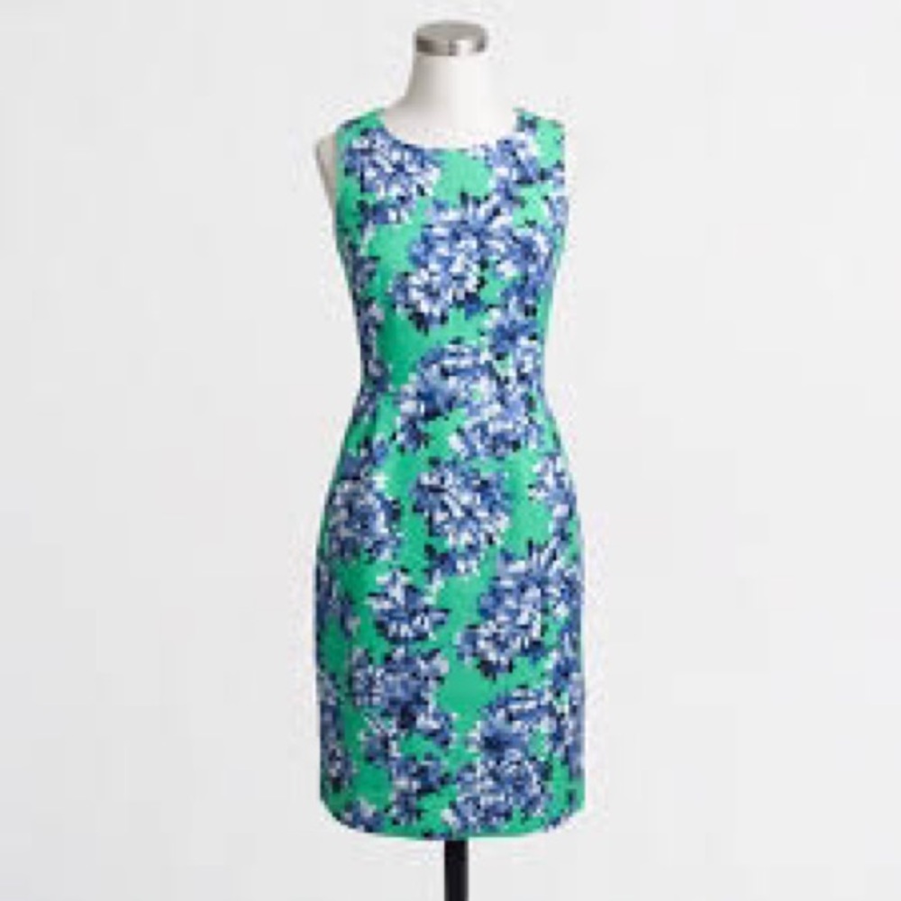 J.Crew Factory 👗 Roz Floral Basketweave Shift