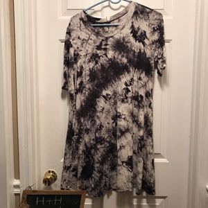 H&H black grey Tye Dye dress