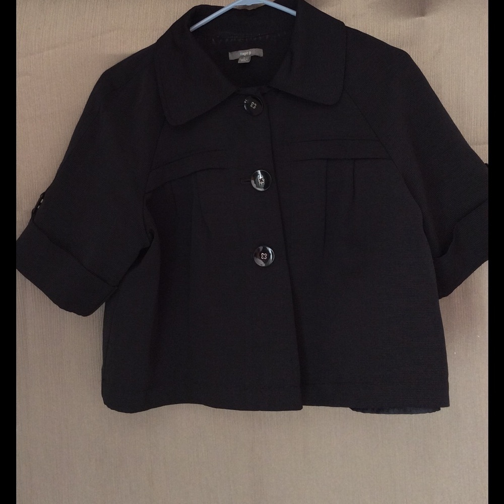 Short, black, jacket