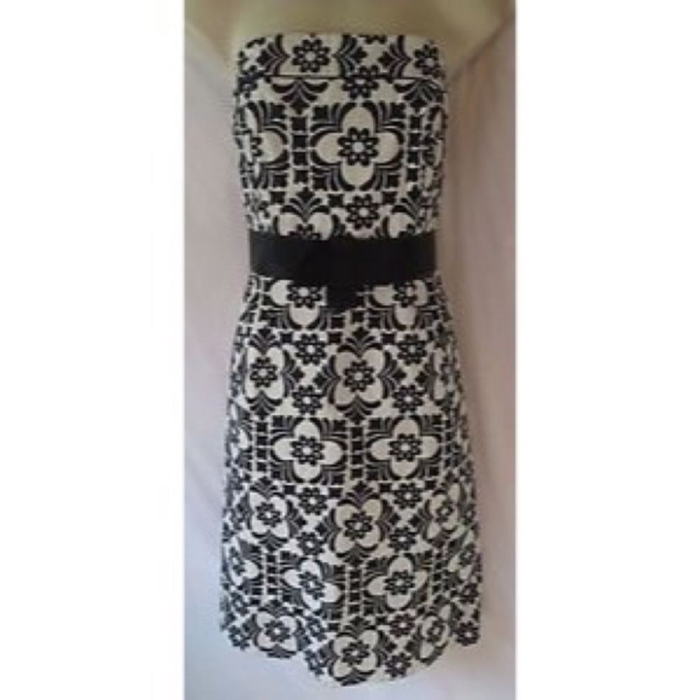 Lily Pulitzer Black and Ivory Linen Dress