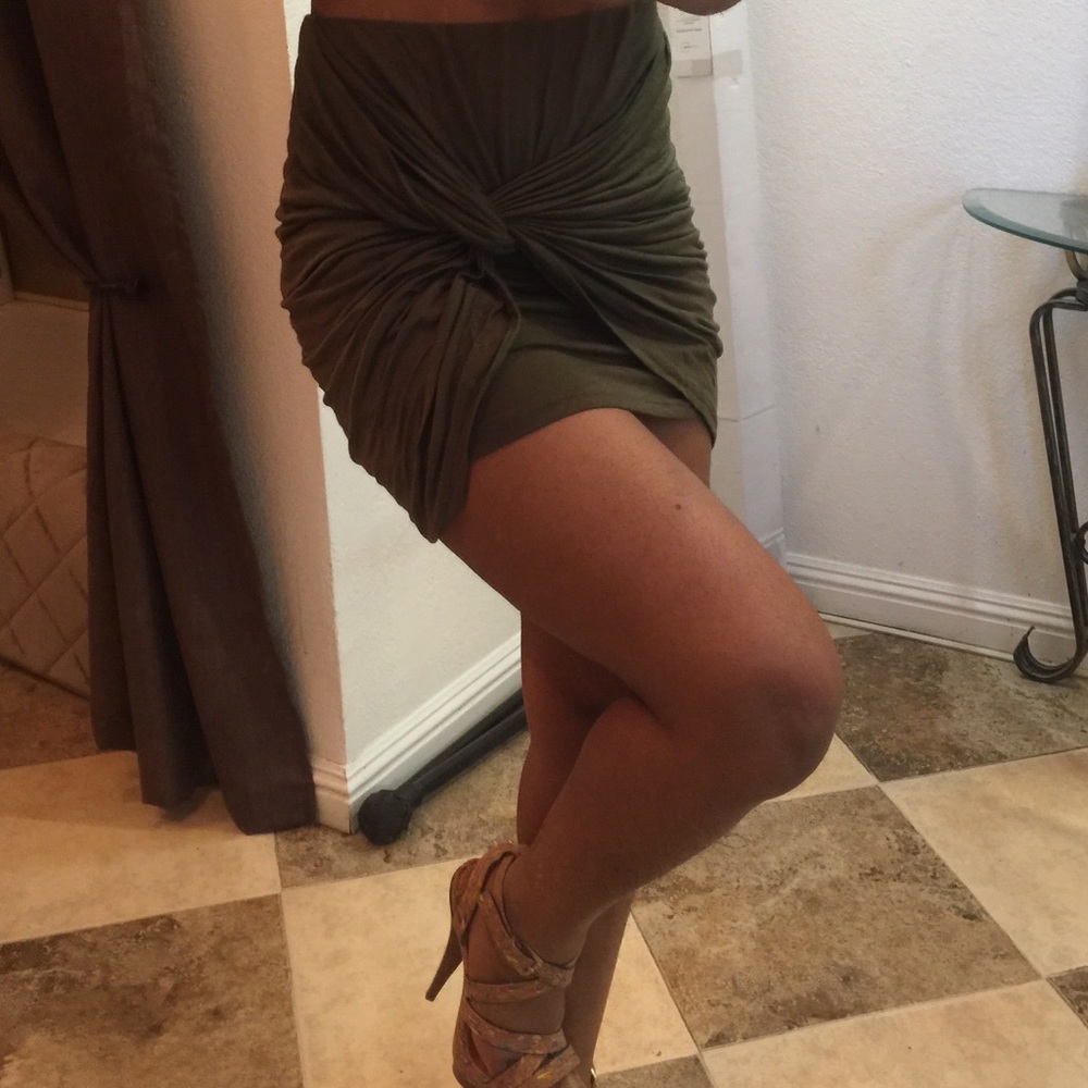 Wrap style mini skirt by A+ Ellen.