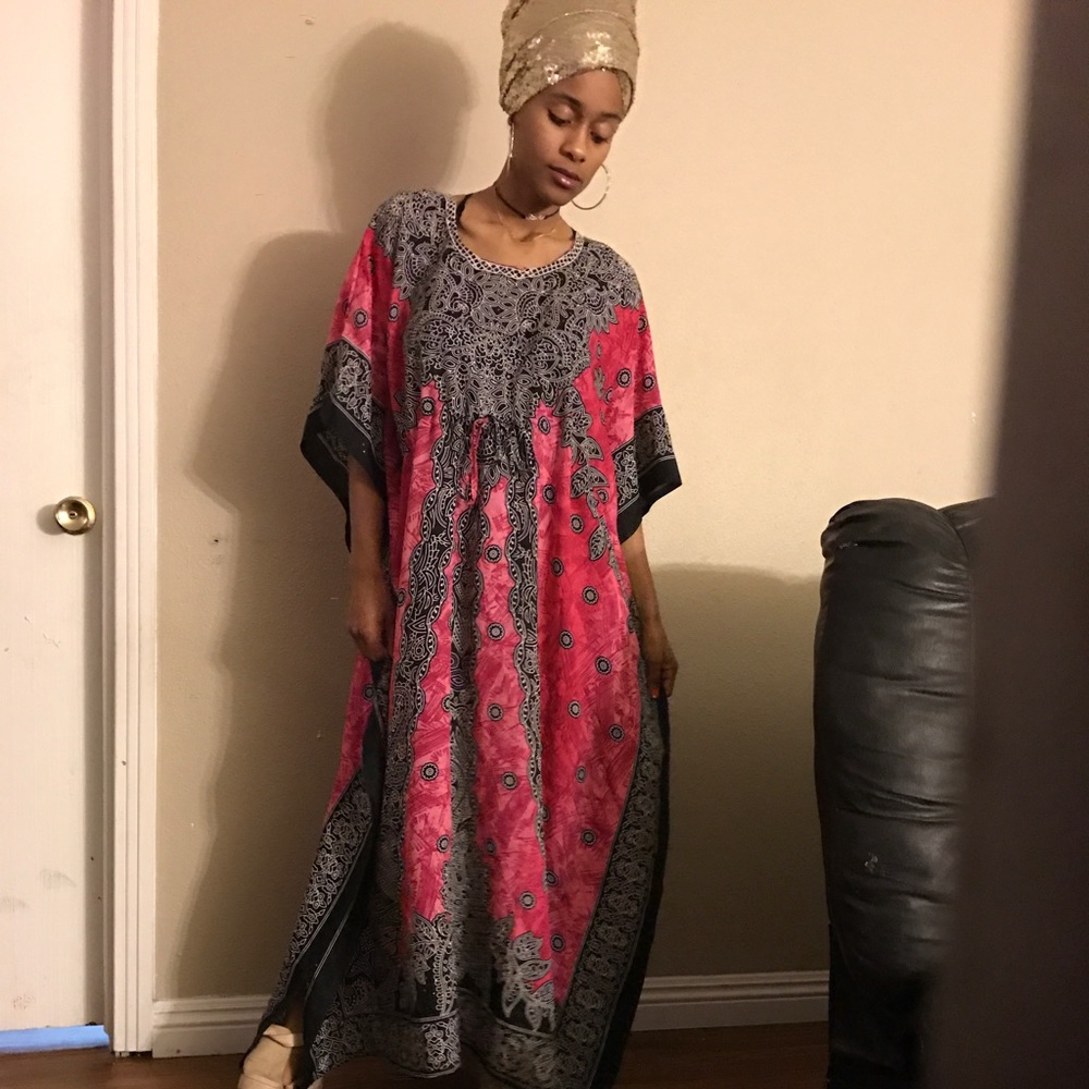 Pink and Black Kaftan