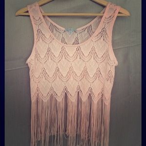 Crochet, pink, crop top