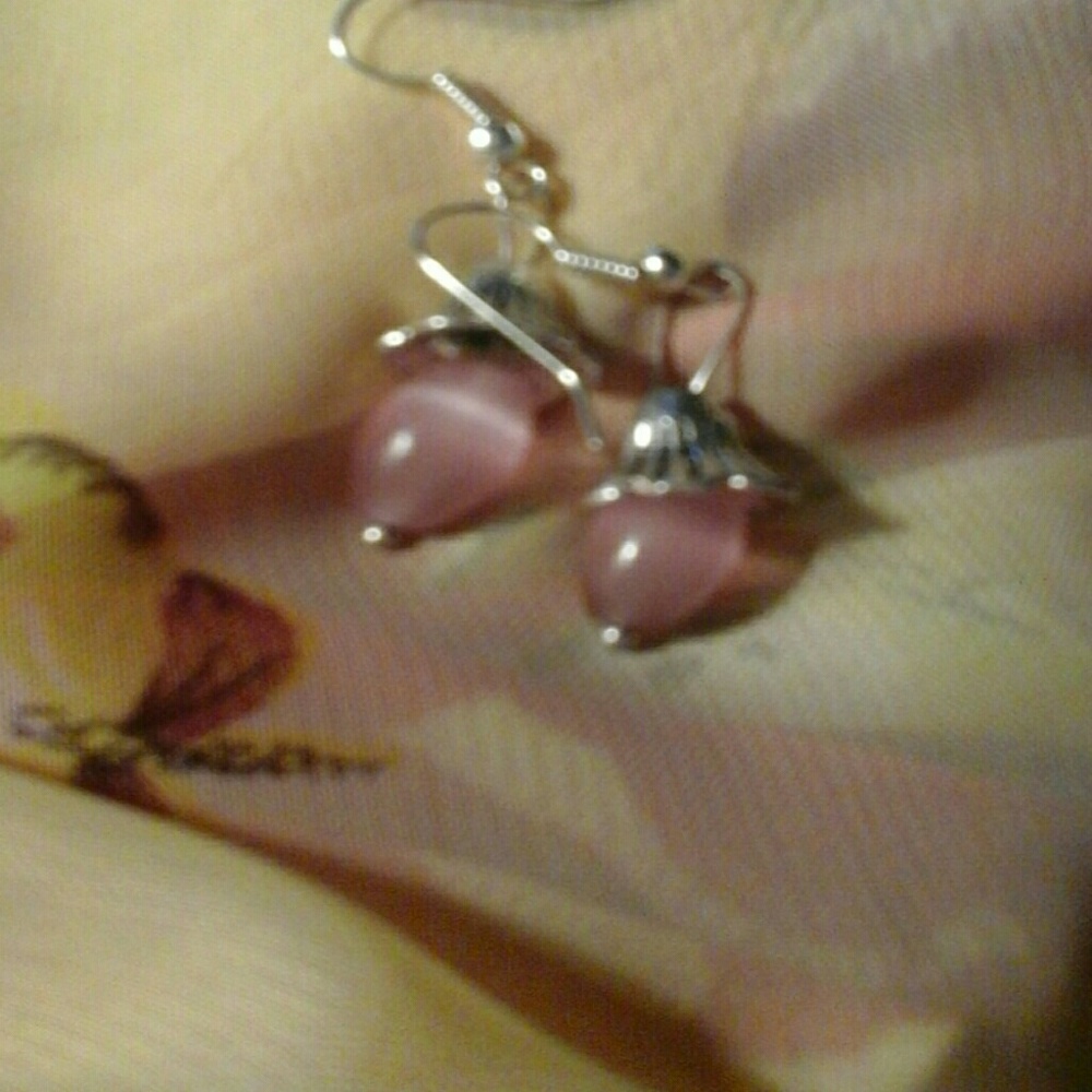 💟Presenting💟Pink Opal💟Earrings💟