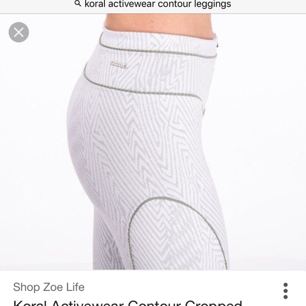 Koral Activewear Contour Cropped Leggings, XS - Picture 3 of 7