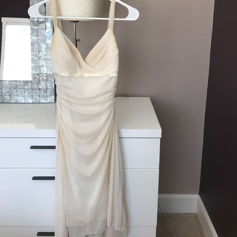 Cream colored chiffon dress