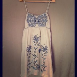 Knee length, embroidered dress