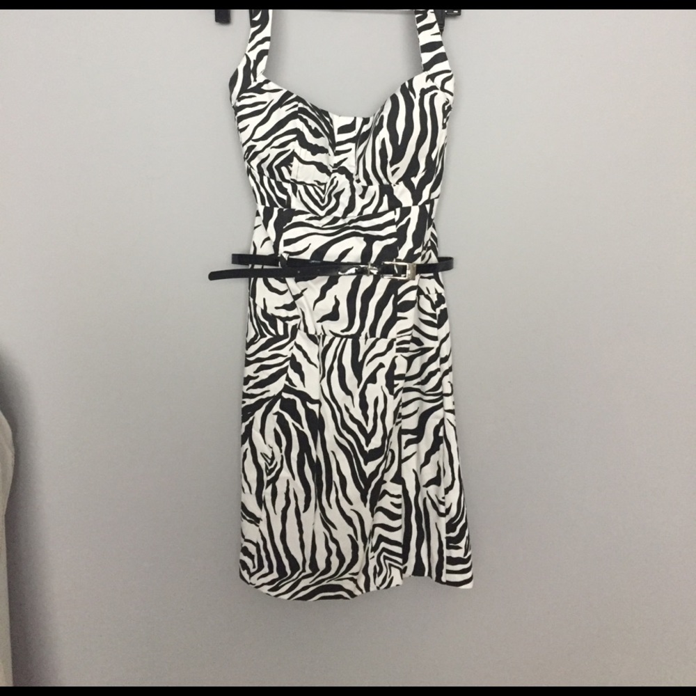 USED Frederick's of Hollywood Zebra Print Dress