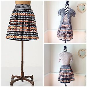 PORIDGE Fun Flirty Boho Tribal Print Skirt