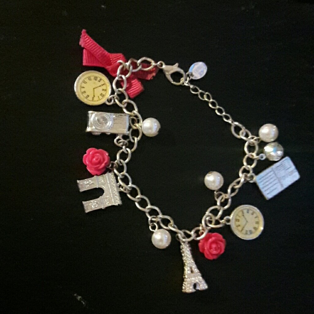 Europe themed charm bracelet