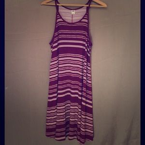 Maroon, Spaghetti Strap, Striped, Old Navy Dress