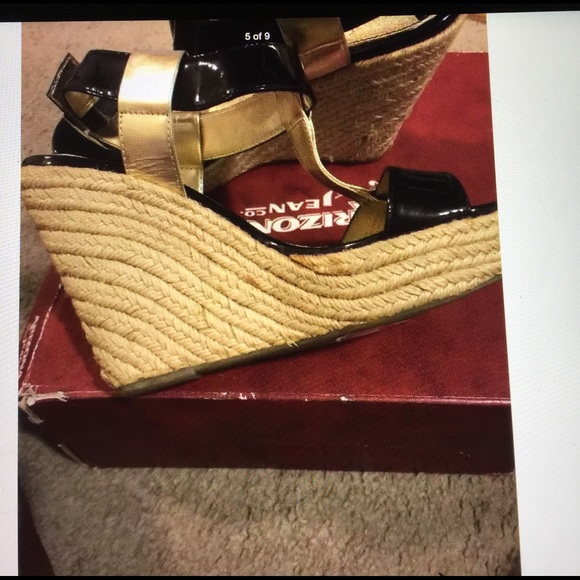 Isola Olencia blk/gold patent leather Espadrilles - Picture 4 of 4