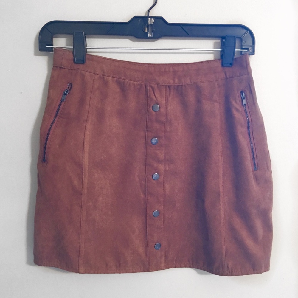 Altar'd State suede mini skirt with pockets