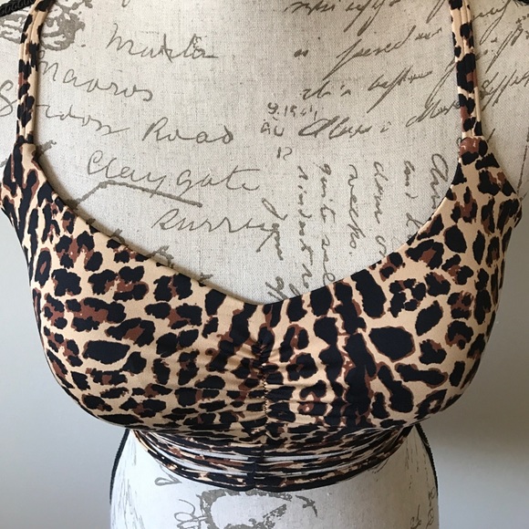 {Material Girl} Leopard Print Caged Bralette - Picture 2 of 5