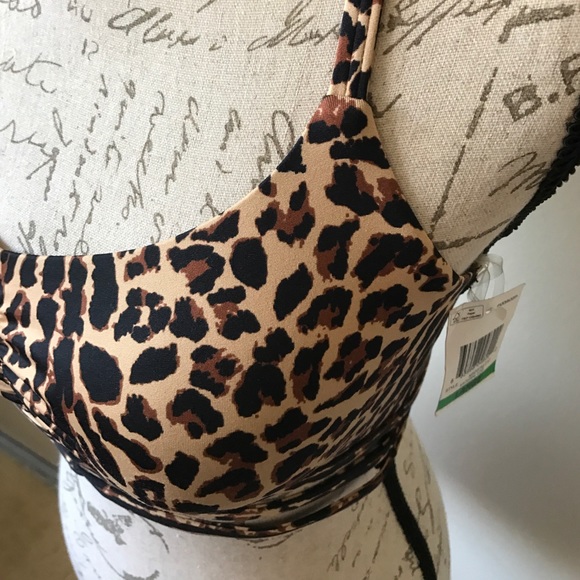 {Material Girl} Leopard Print Caged Bralette - Picture 3 of 5