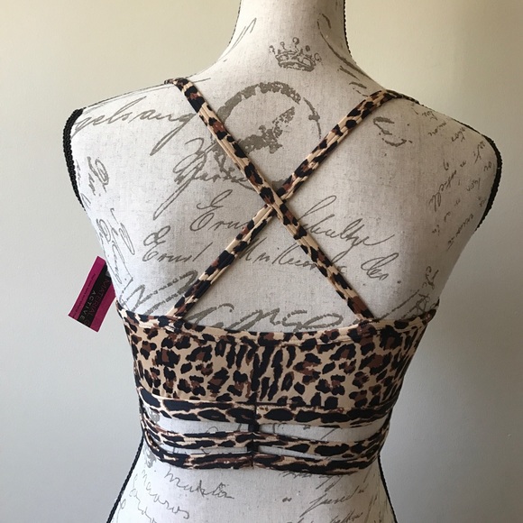 {Material Girl} Leopard Print Caged Bralette - Picture 4 of 5