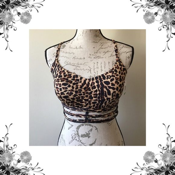 {Material Girl} Leopard Print Caged Bralette - Picture 5 of 5