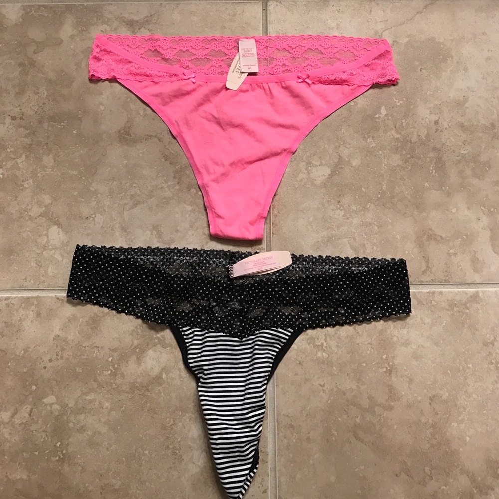 Two Brand New Thongs From Victoria's Secret