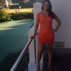 Bebe Coral Bodycon Dress